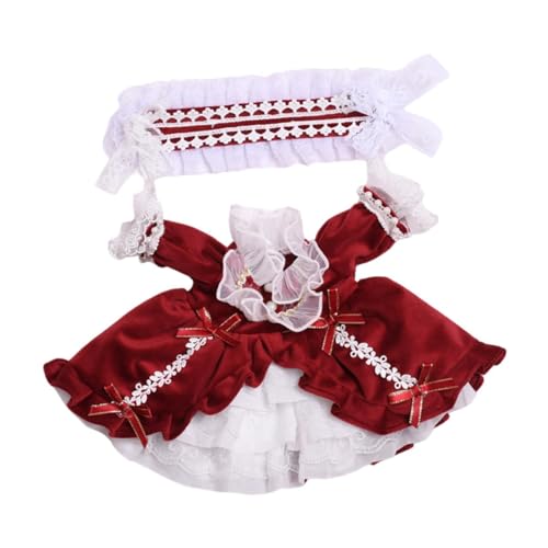 Qianly 2er Pack Prinzessinnenkleider für 38 cm Puppen, Festliche Modeaccessoires, Rot von Qianly