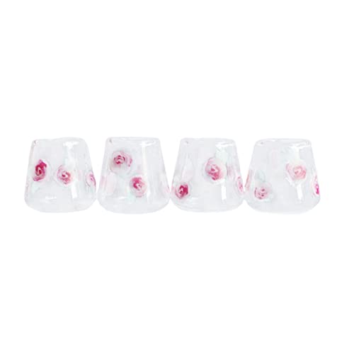 Qianly 4Pcs Puppenhaus Wasserbecher 1/6 1/8 1/12 Miniatur für Kinder 3 6 Jahre Alt, Rose von Qianly