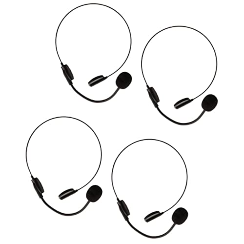 Qianly 4X Schwarzes Mikrofon Headset Kopfhörer Erwachsene Halloween Kostüm Cosplay Prop von Qianly