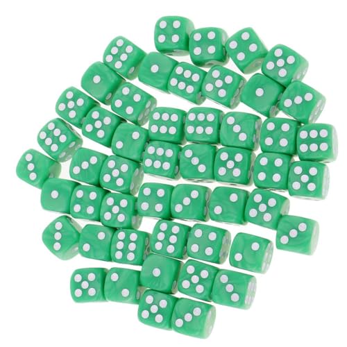 Qianly 50 Teiliges/Set D6 Round Corner Dice 16mm für Party Rollenspielspielzeug, Grün von Qianly