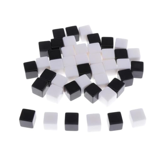 Qianly 50Stk. Square Edge D6 Sechsseitig Dice Blank Würfel Blankowürfel Würfel von Qianly