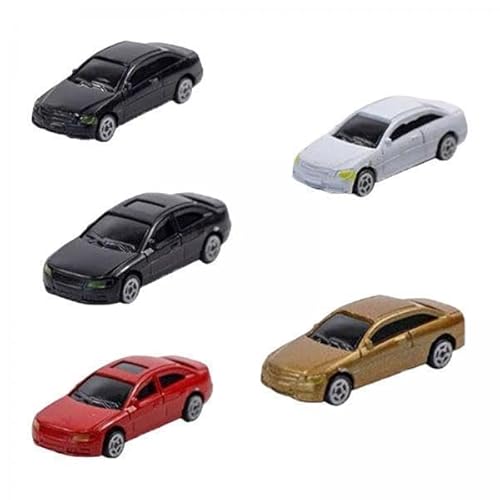 Qianly 5X 5 X Bemalte Miniatur Modellautos, Diorama 1:87, Architektonische Sandtischszenen, Eisenbahn Straßenzubehör, Layout, Fahrzeugdekoration von Qianly