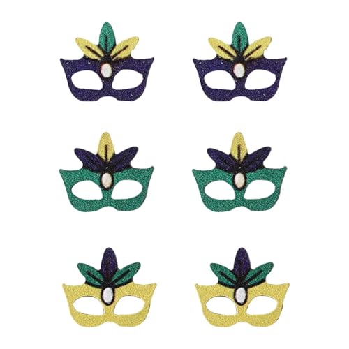 Qianly 6-teiliges Karnevals-Clown-Masken-Ohrring-Set, bunte Clown-Maske, Clown-Zubehör für Halloween, Style B von Qianly