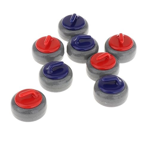 Qianly 8Pcs Tabletop Curling Spiel Pucks Pädagogisches Spielzeug Tragbare Indoor Sport Spielzeug Reisen Schwimmende Curling Ball Shuffleboard Rollen von Qianly