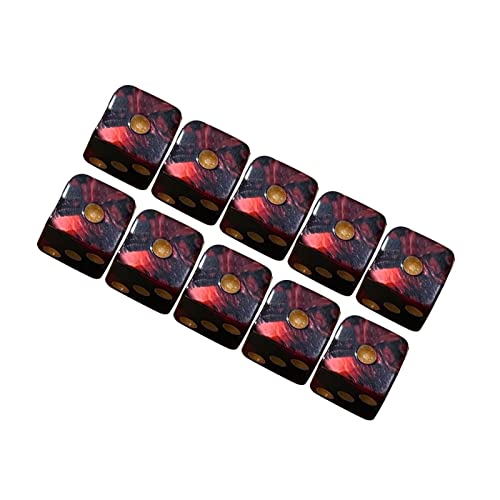 Qianly Acryl Würfel Set für Und RPG Spiele 16mm, Rot von Qianly