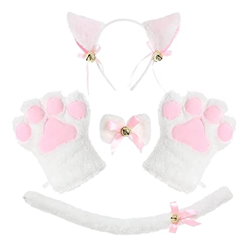 Qianly Anime Katzenkostüm, Cosplay Fliege, Spielzeug, Kätzchen für Erwachsene, Anziehgeschenke, Kostüm, Weiß von Qianly