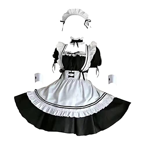 Qianly Anime Kostüm für Frauen mit Schürze Und Kopfbedeckung, XL von Qianly