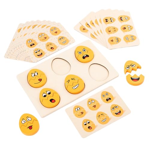 Qianly Ausdrücke Eier Puzzle Frühes Lernen Montessori Emotionaler Ausdruck Zuhause von Qianly