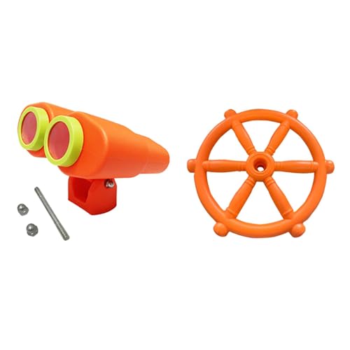 Qianly Ausrüstung für Kinderspielplätze, Teile für Piratenschiffe, Spielset für Draußen, Aufsätze für Schaukeln, 2 Stück Orange von Qianly