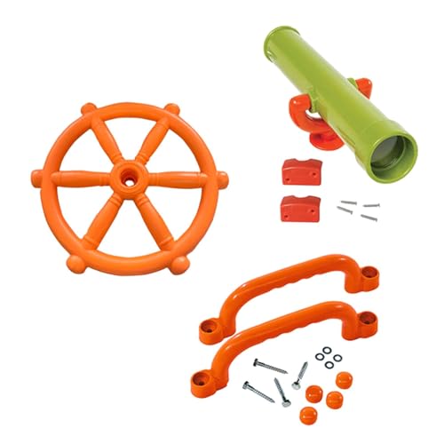 Qianly Ausrüstung für Kinderspielplätze, Teile für Piratenschiffe, Spielset für Draußen, Aufsätze für Schaukeln, 4 Stück Grün von Qianly