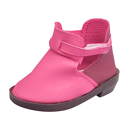 Qianly Boots Fit Die Meisten 18 "Puppen Puppenschuhe Kurze Stiefel, Rosa von Qianly