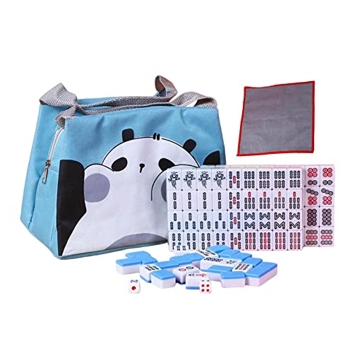 Qianly Chinesisches Mahjong Set für Reisen Und Partys, Blau von Qianly