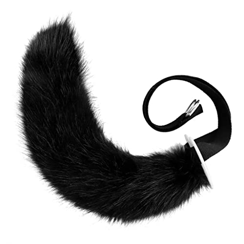 Qianly Faux Tail Furry Kostüm für Kostümkostüm, Schwarz von Qianly