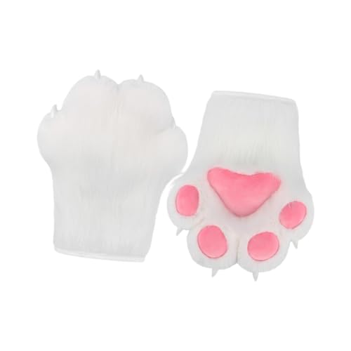 Qianly Feline Paws Weiche Handschuhe für Abendveranstaltungen Und Festlichkeiten, Weiß von Qianly