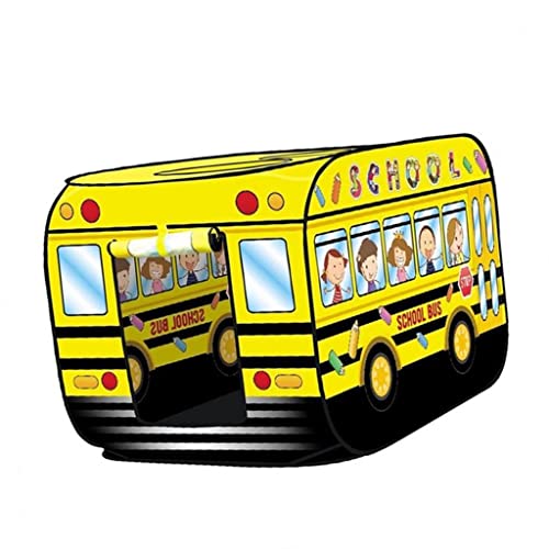 Qianly Feuerwehr LKW Spielzelt für Kinder im Innen- und Außenbereich, Schule Bus, 112x72x72cm von Qianly