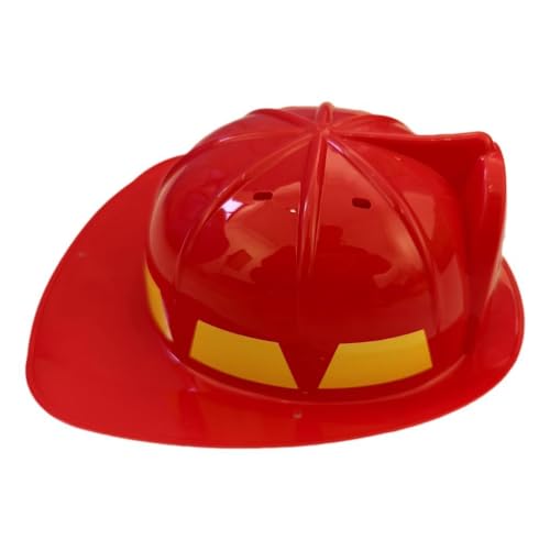 Qianly Feuerwehrmann Kostümzubehör, Feuerwehrhelm, Rot von Qianly