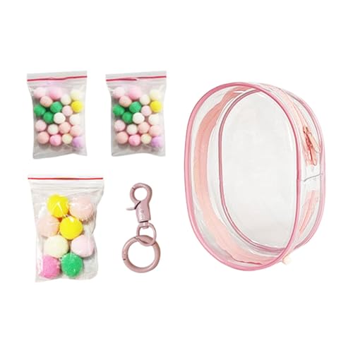 Qianly Figuren Displaytasche Aus PVC, Organizer für Mini Puppen, pfirsichrosa von Qianly