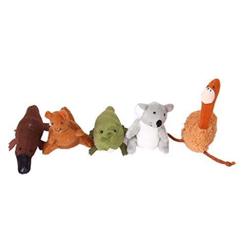 Qianly Fingerpuppen Set 24 Teile Hase Schildkröte Plüschspielzeug, Mehrfarbig1 von Qianly