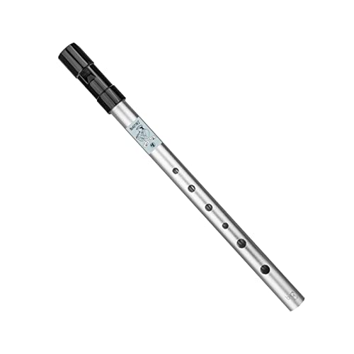 Qianly Flötenpfeife Aus Aluminiumlegierung, Blechpfeife Penny Whistle für Anfänger Und Kinder, 27,5 cm Silber von Qianly