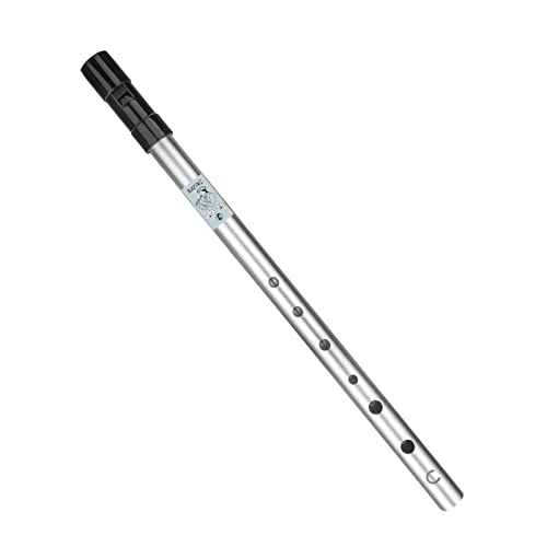 Qianly Flötenpfeife Aus Aluminiumlegierung, Blechpfeife Penny Whistle für Anfänger Und Kinder, 32,5 cm Silber von Qianly