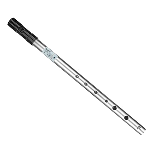 Qianly Flötenpfeife Aus Aluminiumlegierung, Blechpfeife Penny Whistle für Anfänger Und Kinder, 37cm Silber von Qianly