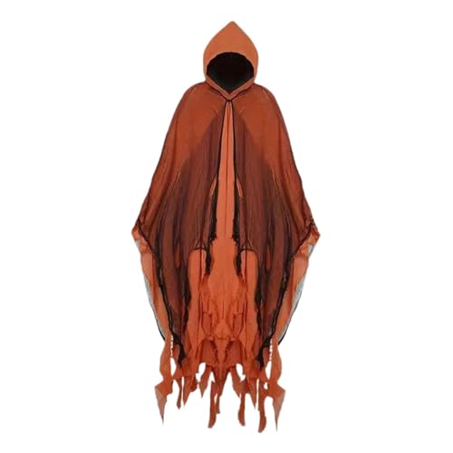 Qianly Halloween Robe Umhang Zauberer Umhang für Themenparty Männer & Frauen Unisex, Orange Qianly Halloween Robe Umhang Zauberer Umhang für Themenparty Männer & Frauen Unisex, Orange von Qianly