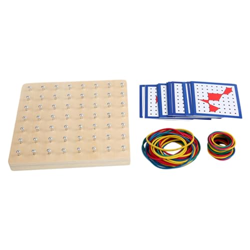 Qianly Holz Geoboard Set Holz Array Spielzeug für Kreativität Aktivität Raum von Qianly