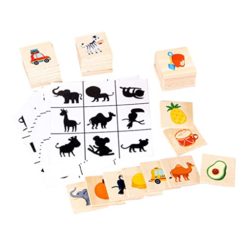 Qianly Holzpuzzles, Montessori Kognitives Spielzeug Fruchterkennungsspiel von Qianly