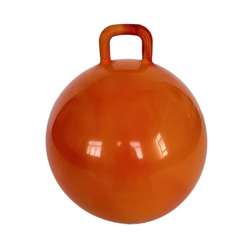 Qianly Kinder Hüpfball mit Griff, Spielzeug für Aktivitäten Im Freien, 55 cm Durchmesser, Orange von Qianly