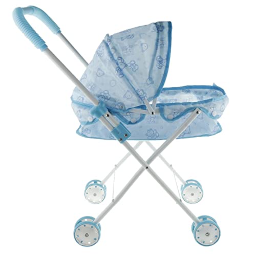 Qianly Kostbarer Blauer Faltbarer Babypuppen Kinderwagen mit Kapuze Kinder von Qianly