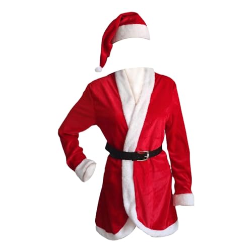 Qianly Kostüm für Weihnachten, Kleid für Cosplay, Damenmode, Mädchen Outfit, Karneval, XXL von Qianly