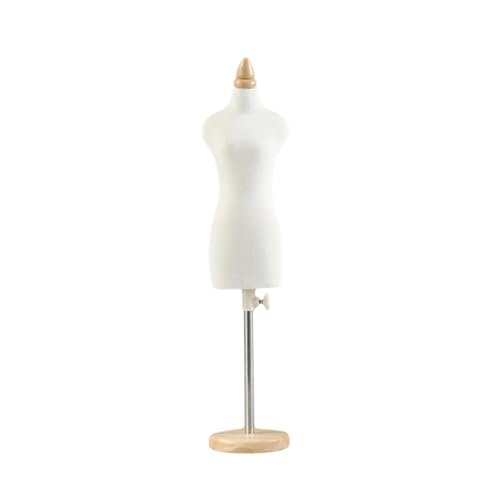 Qianly Mannequin Torso für Puppenhaus, Kleid Halter für Miniatur Nähprojekte, 33 cm runder Sockel von Qianly