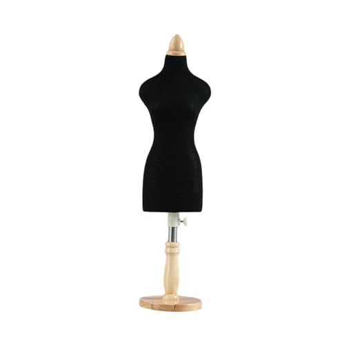 Qianly Mannequin Torso für Puppenhaus, Kleid Halter für Miniatur Nähprojekte, 46 cm runder Sockel von Qianly