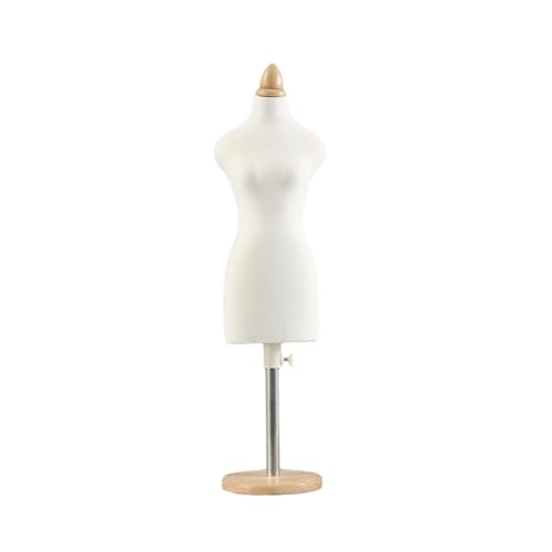 Qianly Mannequin Torso für Puppenhaus, Kleid Halter für Miniatur Nähprojekte, 46 cm runder Sockel von Qianly