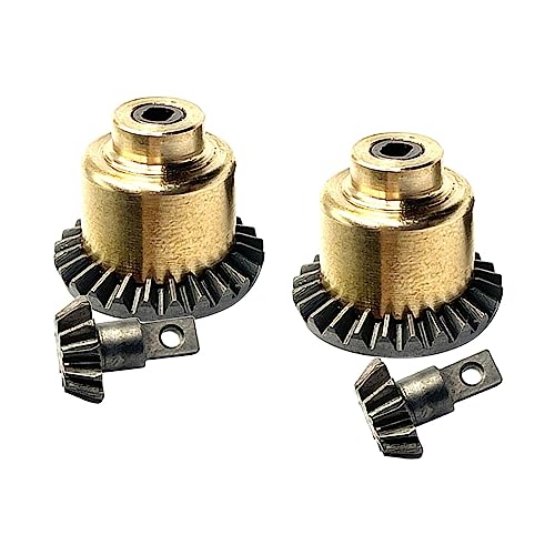 Qianly Metall Vorder Und Hinterachse Differential Stahl Achse Differentiale Getriebe Ersatzteile RC Auto für Fcx24, 2 Stück von Qianly