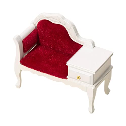 Qianly Mini-Sofa-Möbel-Set für Puppenhaus 1:12 mit Schubladen von Qianly