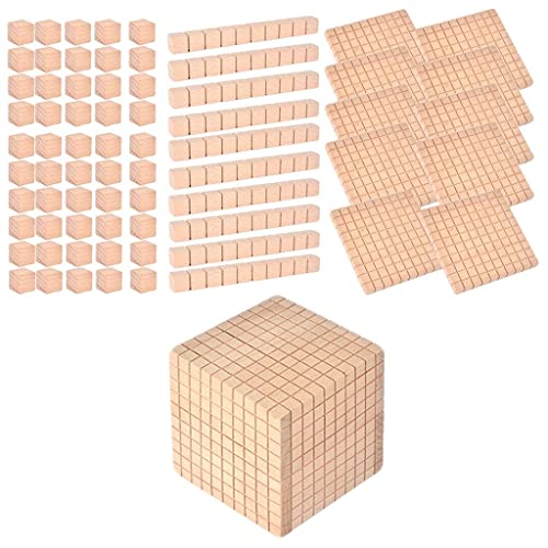 Qianly Montessori DIY Holzsockel Zehn Blöcke Math Manipulatives Frühes Mathelernen, Paket C von Qianly