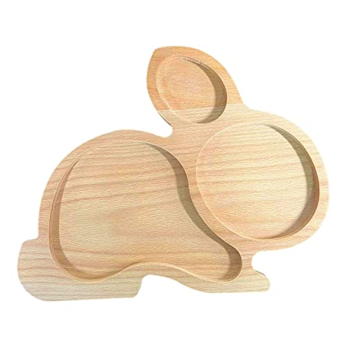 Qianly Montessori Holz Sensory Tablett für Kinder, Sortiertablett Und Lernspielzeug, Hase, 30 cm x 24 cm von Qianly