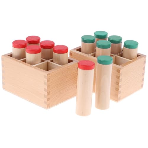 Qianly Montessori Sensorisches Materialspielzeug Klangzylinder Box Set Holzspielzeug von Qianly