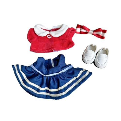 Qianly Outfits für Plüschpuppen, Zubehör für Kuscheltiere, für Puppen von 10–15 cm, Kleiderset Schuhe von Qianly