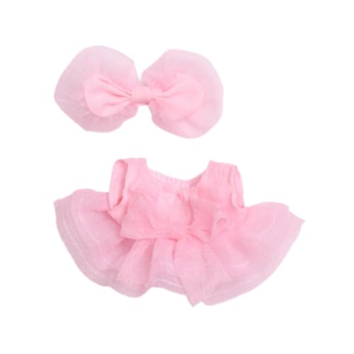 Qianly Outfits für Puppen Aus Plüsch, Ankleidung für 15–17 cm Große Puppen, DIY Kostüme für Stofftiere, ROSA von Qianly