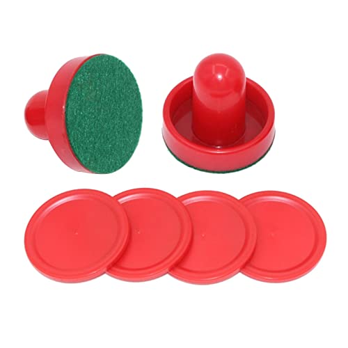 Qianly Paddel Und Pucks Set für Erwachsene, Ersatzteile für Spieltische, Rot von Qianly