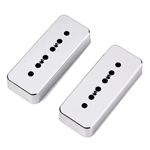 Qianly Pickup Abdeckung Silber 50/52mm Polabstand für P90 Soap Bar Gitarre von Qianly