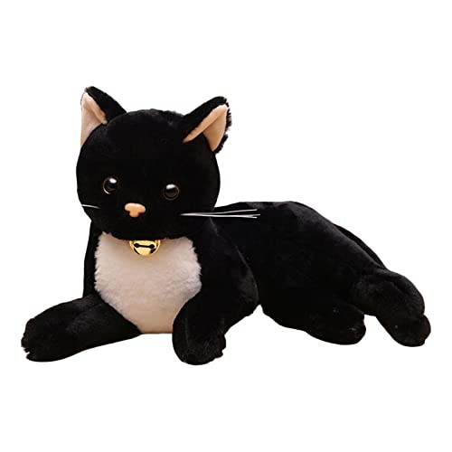 Qianly Plüschkatze für Kinder, Kuscheltier Spielzeug, Schwarz 29cm von Qianly