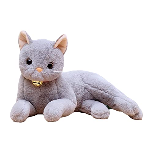 Qianly Plüschkatze für Kinder, Kuscheltier in Grau, 29cm von Qianly