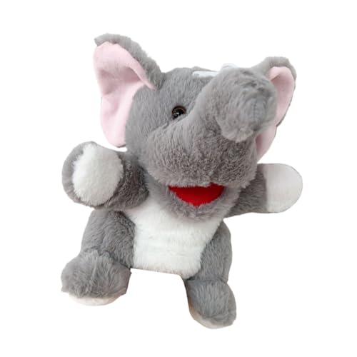 Qianly Plüschtier Handpuppe, Kinder Handpuppe, Fantasievolle Witze, Fingerpuppe, Tier Fingerpuppe für Kinder, Spielzeug, Geschenk, Unterricht, Elefant von Qianly