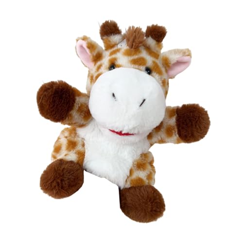 Qianly Plüschtier Handpuppe, Kinder Handpuppe, Fantasievolle Witze, Fingerpuppe, Tier Fingerpuppe für Kinder, Spielzeug, Geschenk, Unterricht, Giraffe von Qianly