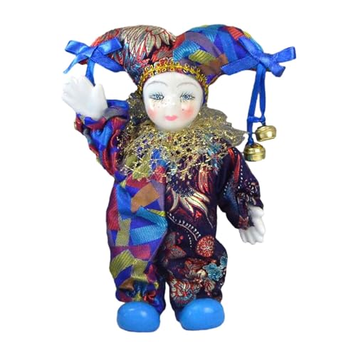 Qianly Porzellan Clown Puppe, 20 cm, Puppe für Geburtstag, Festival, von Qianly