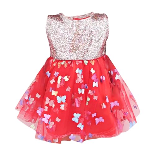 Qianly Puppenkleid für 18 Zoll Puppen, Outfit für 43 cm Große Puppen, Rollenspielzubehör, Rot von Qianly