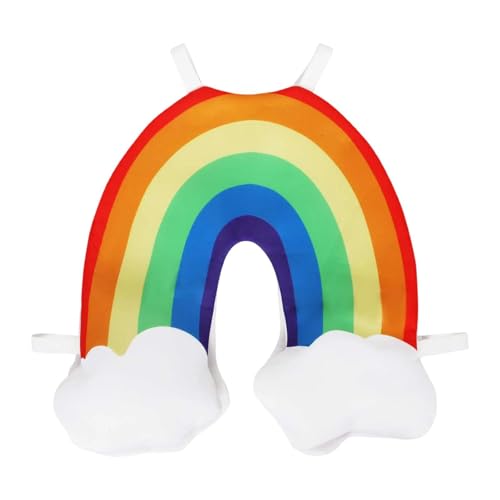 Qianly Rainbow Cosplay -Kostüm für Kinder süße Kleidung für Maskerade Geschenkfeierlichkeiten, for L to XL von Qianly